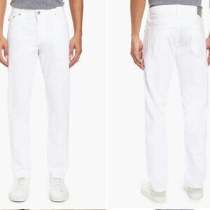 AG Jeans The Everett Slim Straight White Denim Jeans Adriano Goldschmied